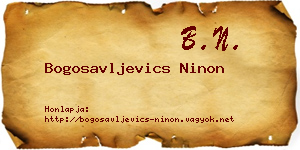 Bogosavljevics Ninon névjegykártya